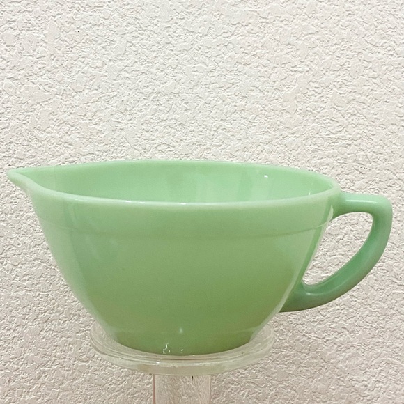 Vintage 50’s MCM FIRE KING Oven Ware Jadite 1 Qt Quart Batter Bowl Made in USA - Picture 3 of 11